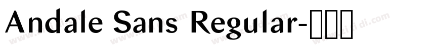 Andale Sans Regular字体转换
